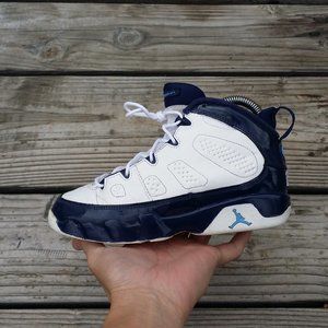 2019 Nike Air Jordan 9 Pearl Blue / UNC University of North Carolina Sneakers